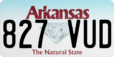 AR license plate 827VUD