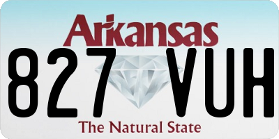 AR license plate 827VUH