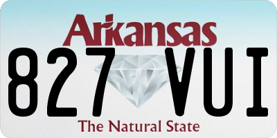 AR license plate 827VUI