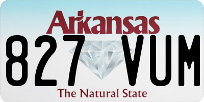 AR license plate 827VUM