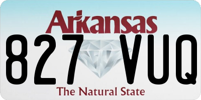AR license plate 827VUQ