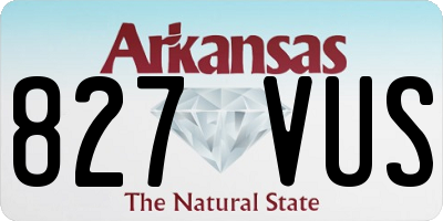 AR license plate 827VUS