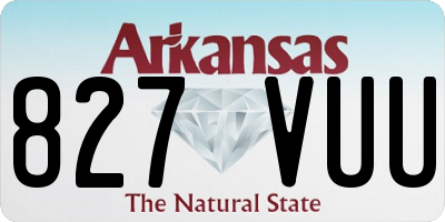 AR license plate 827VUU