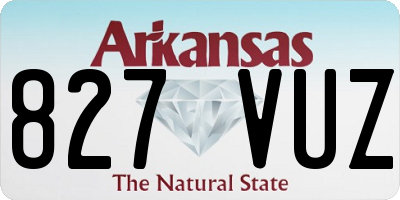 AR license plate 827VUZ