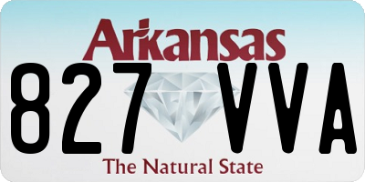 AR license plate 827VVA