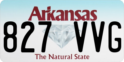 AR license plate 827VVG