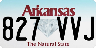 AR license plate 827VVJ