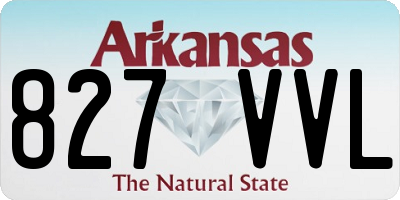 AR license plate 827VVL