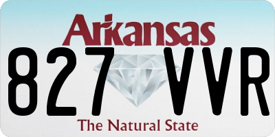 AR license plate 827VVR