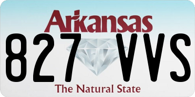 AR license plate 827VVS