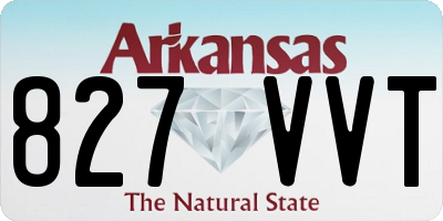 AR license plate 827VVT