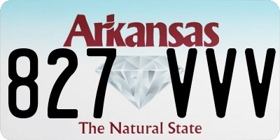AR license plate 827VVV