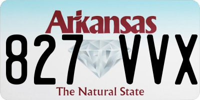 AR license plate 827VVX