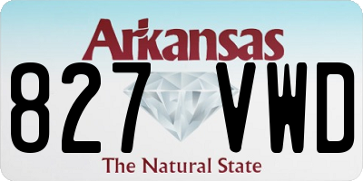 AR license plate 827VWD