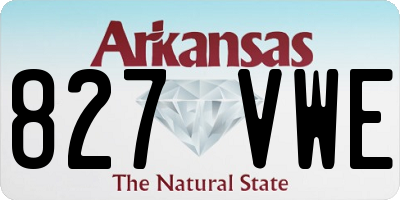 AR license plate 827VWE