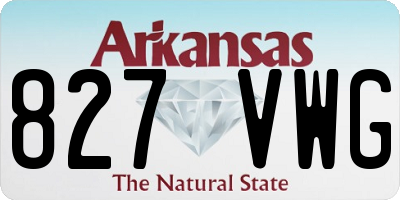 AR license plate 827VWG
