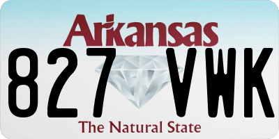 AR license plate 827VWK