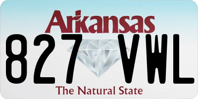 AR license plate 827VWL