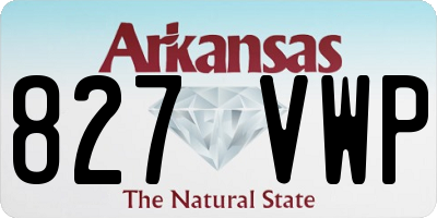 AR license plate 827VWP