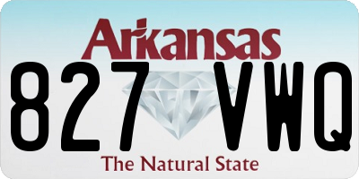 AR license plate 827VWQ