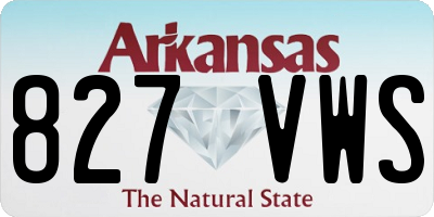 AR license plate 827VWS
