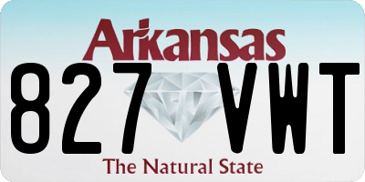 AR license plate 827VWT