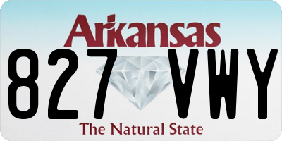 AR license plate 827VWY