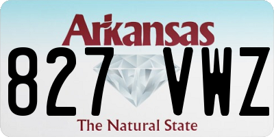 AR license plate 827VWZ