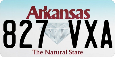 AR license plate 827VXA