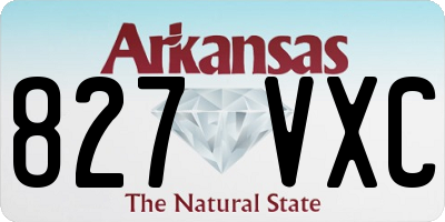 AR license plate 827VXC