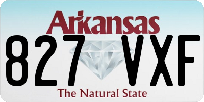 AR license plate 827VXF