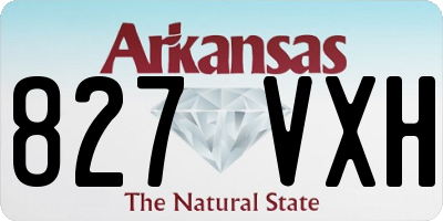 AR license plate 827VXH