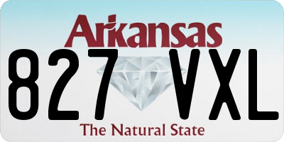 AR license plate 827VXL