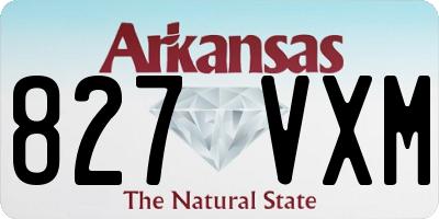AR license plate 827VXM