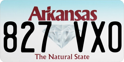 AR license plate 827VXO