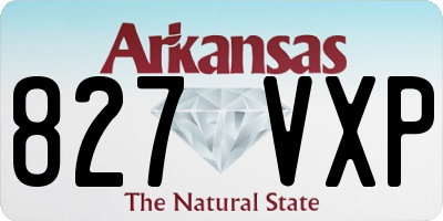 AR license plate 827VXP