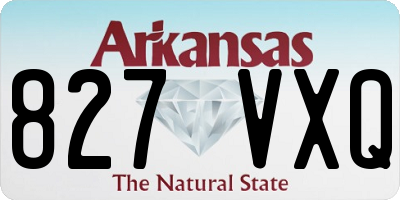 AR license plate 827VXQ