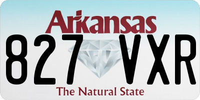 AR license plate 827VXR