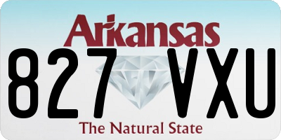 AR license plate 827VXU