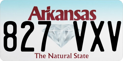 AR license plate 827VXV