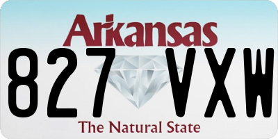 AR license plate 827VXW
