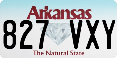 AR license plate 827VXY
