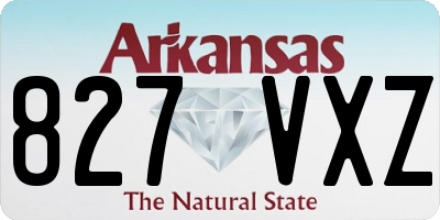 AR license plate 827VXZ