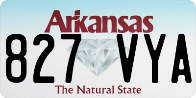 AR license plate 827VYA