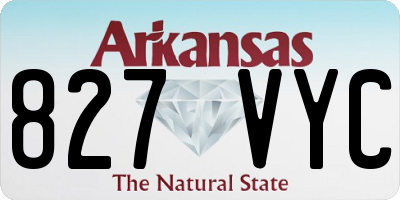 AR license plate 827VYC