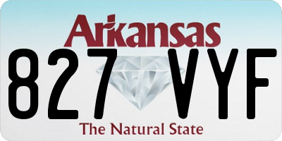 AR license plate 827VYF