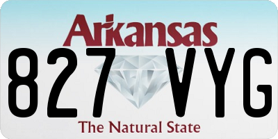 AR license plate 827VYG