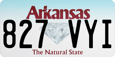 AR license plate 827VYI