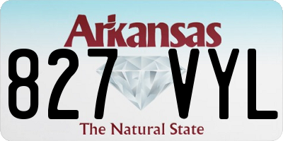 AR license plate 827VYL