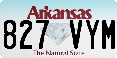 AR license plate 827VYM